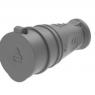 Розетка 1-м MultiSet 16А 250В IP44 с заземл. каучук черн. SE MST4002BK