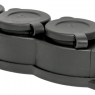 Колодка 3-м 16А IP44 2P+PE 230В с защ. крышками каучук EKF RPS-015-16-230-44