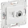 Розетка двойная TV+RJ45 кат.5E SKANDY SK-A14W арктич. бел. IEK SK-AK20-1-K01