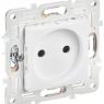 Розетка SKANDY 10А без заземл. без защ. шторок SK-R02W арктич. бел. IEK SK-R10-10-K01