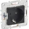 Розетка SKANDY 16А с заземл. без защ. шторок SK-R05Bl черн. IEK SK-R11-16-K02