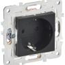 Розетка SKANDY 16А с заземл. защ. шторки SK-R04Bl черн. IEK SK-R14-16-K02