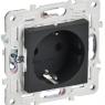 Розетка SKANDY 16А с заземл. защ. шторки SK-R04G графит IEK SK-R14-16-K53