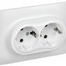 Розетка 2-м SKANDY 16А с заземл. защ. шторки в сборе SK-R07W арктич. бел. IEK SK-R24-16-K01-F