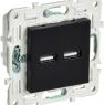 Розетка USB A+A 3.1А SKANDY SK-R15Bl черн. IEK SK-U21-D31-K02