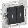 Выключатель 2-кл. SKANDY 10А SK-V09Bl с индикацией черн. IEK SK-V20-1-10-K02