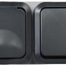 Блок ОП розетка + выключ. горизонт. TORS 16А IP55 TS142 графит IEK TS-G10-6-55-V-K53