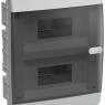 Корпус ЩРВ-П-18 UNION Compact IP41 черн. прозр. дверь пластик. IEK UIC-KP12-V-18-41-K01