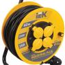Удлинитель на катушке 4х40м с заземл. 16А IP44 Industrial plus УК40 3х1.5 термозащита IEK WKP15-16-04-40-44