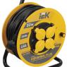 Удлинитель на катушке 4х50м с заземл. 16А IP44 Industrial plus УК50 3х1.5 термозащита IEK WKP15-16-04-50-44
