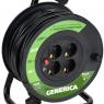 Удлинитель на катушке 4х30м 16А IP20 УК30 2P+PE 3х1.5 термозащита GENERICA WKP20-16-04-30-G